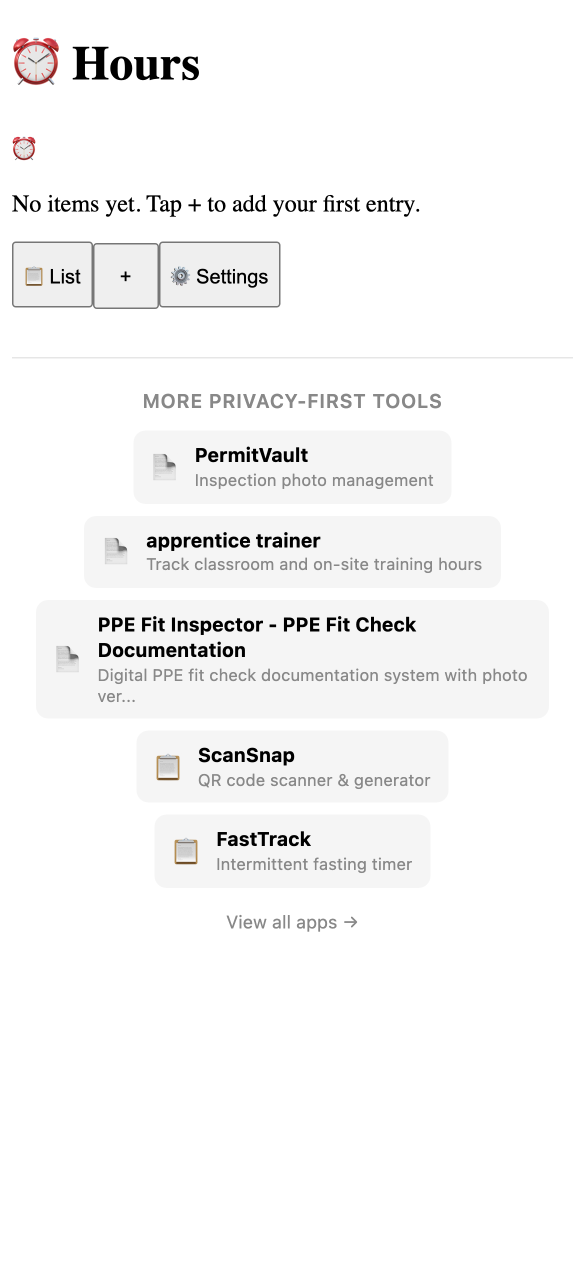 Apprentice Hours - Plumbing Compliance Pro feature detail